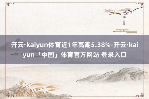 开云·kaiyun体育近1年高潮5.38%-开云·kaiyun「中国」体育官方网站 登录入口