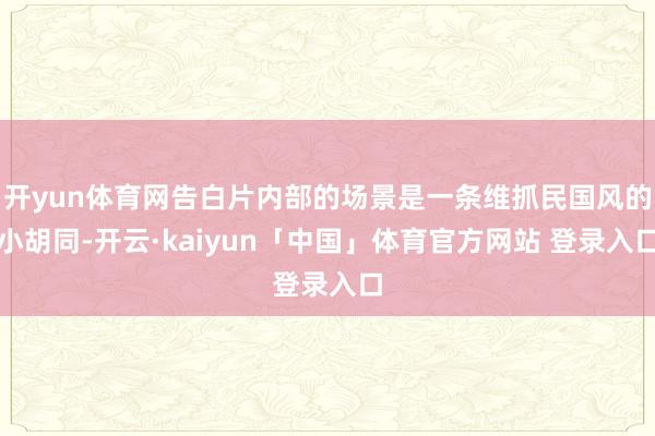 开yun体育网告白片内部的场景是一条维抓民国风的小胡同-开云·kaiyun「中国」体育官方网站 登录入口